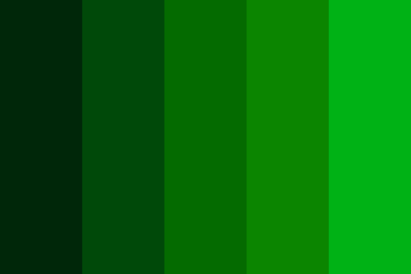 Оттенки зеленого