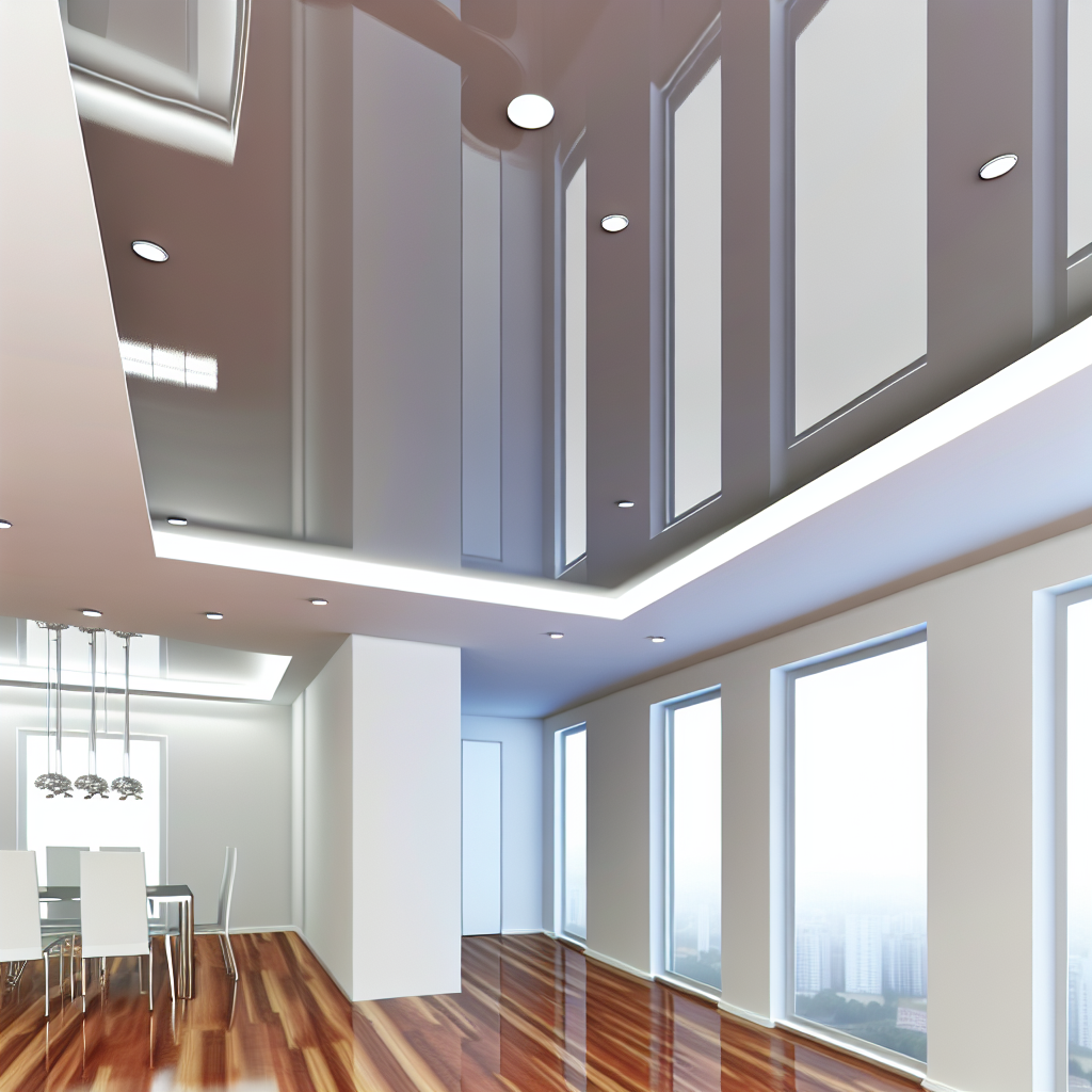 глянцевые натяжные потолки