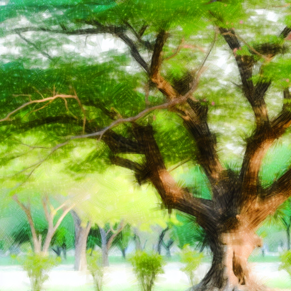 имитация дерева