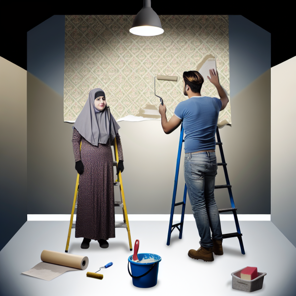 оклеивание потолка