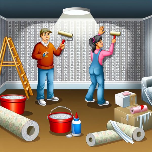 поклейка обоев