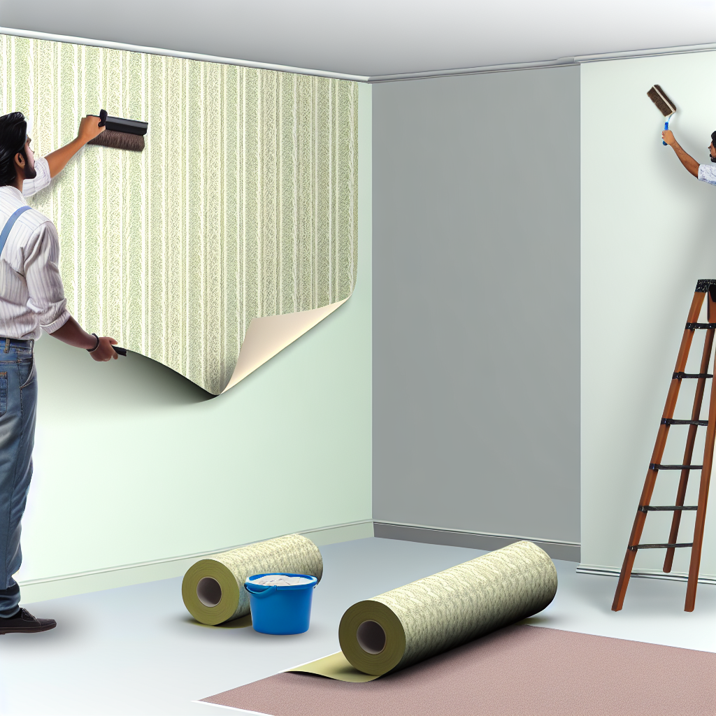 поклейка обоев