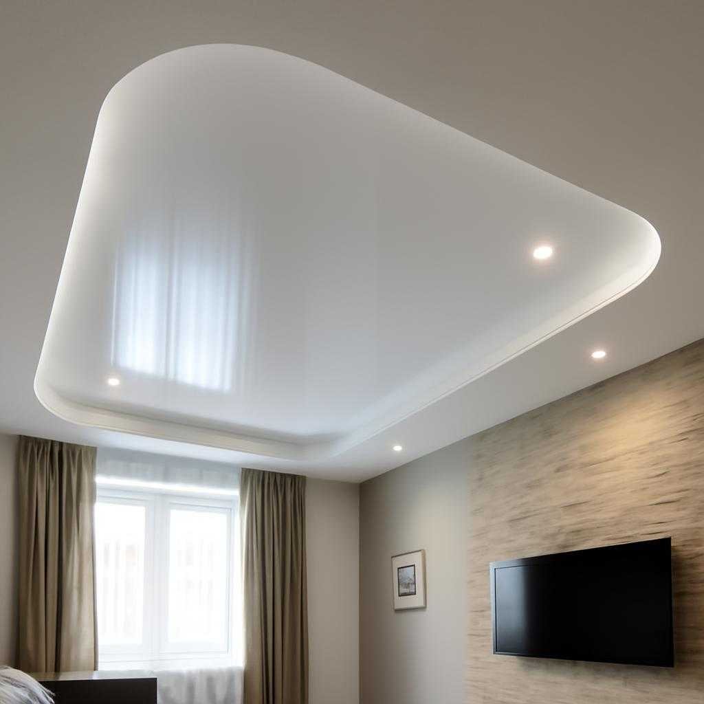 комбинированные натяжные потолки