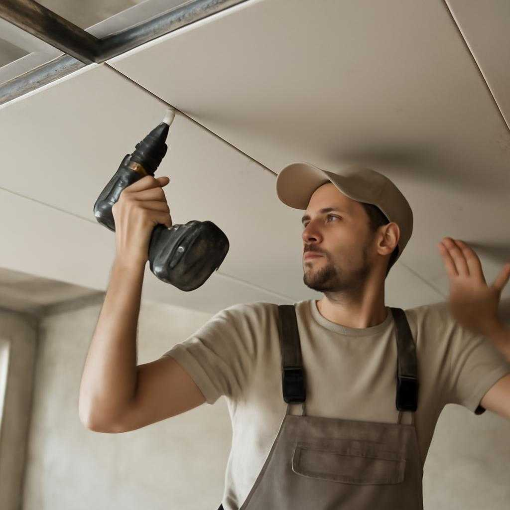 монтаж потолка