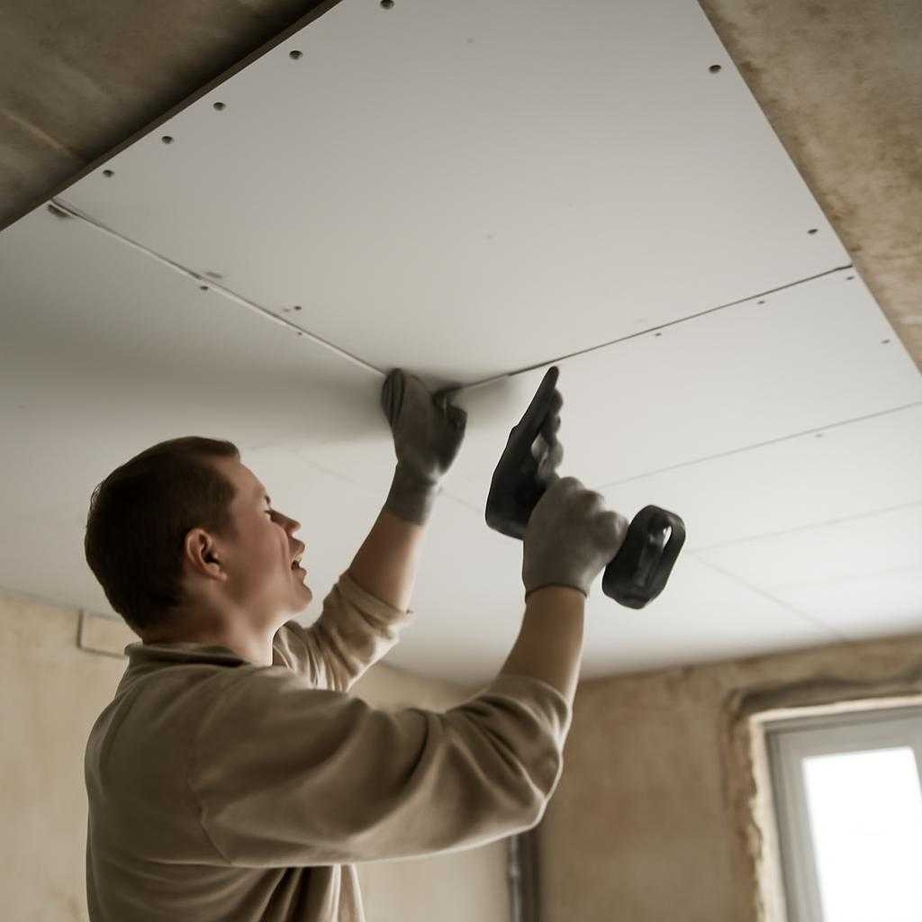 отделка потолка