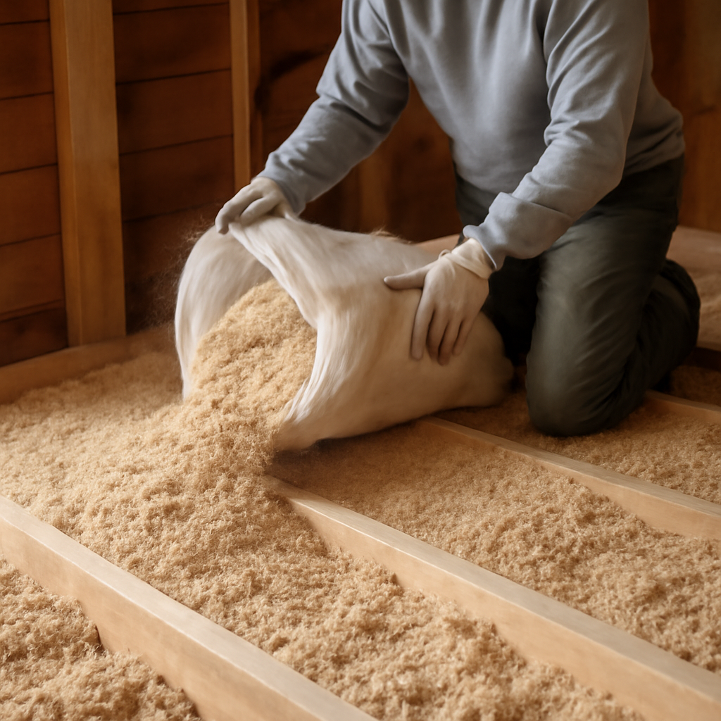 утепление опилками