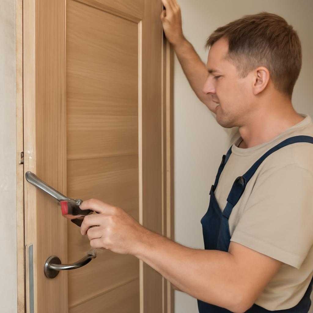 межкомнатные двери установка