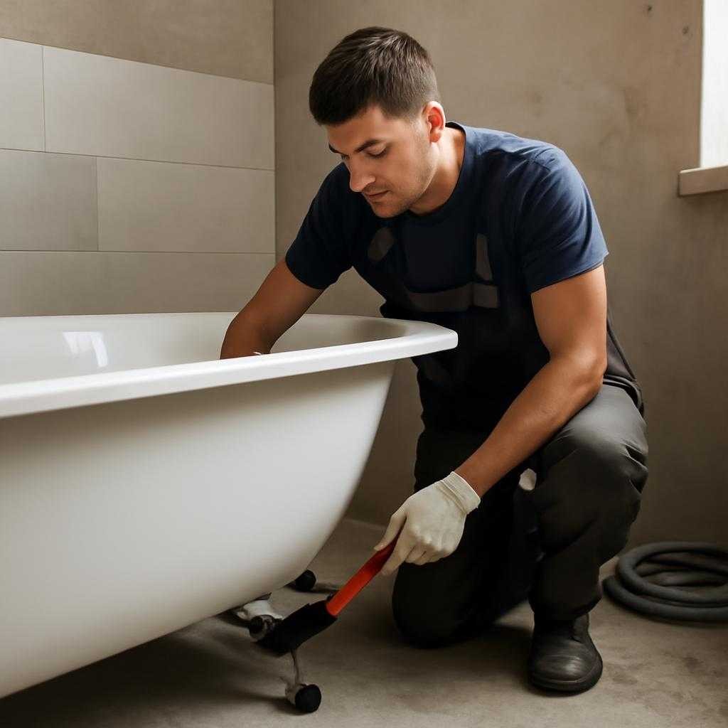 монтаж ванны