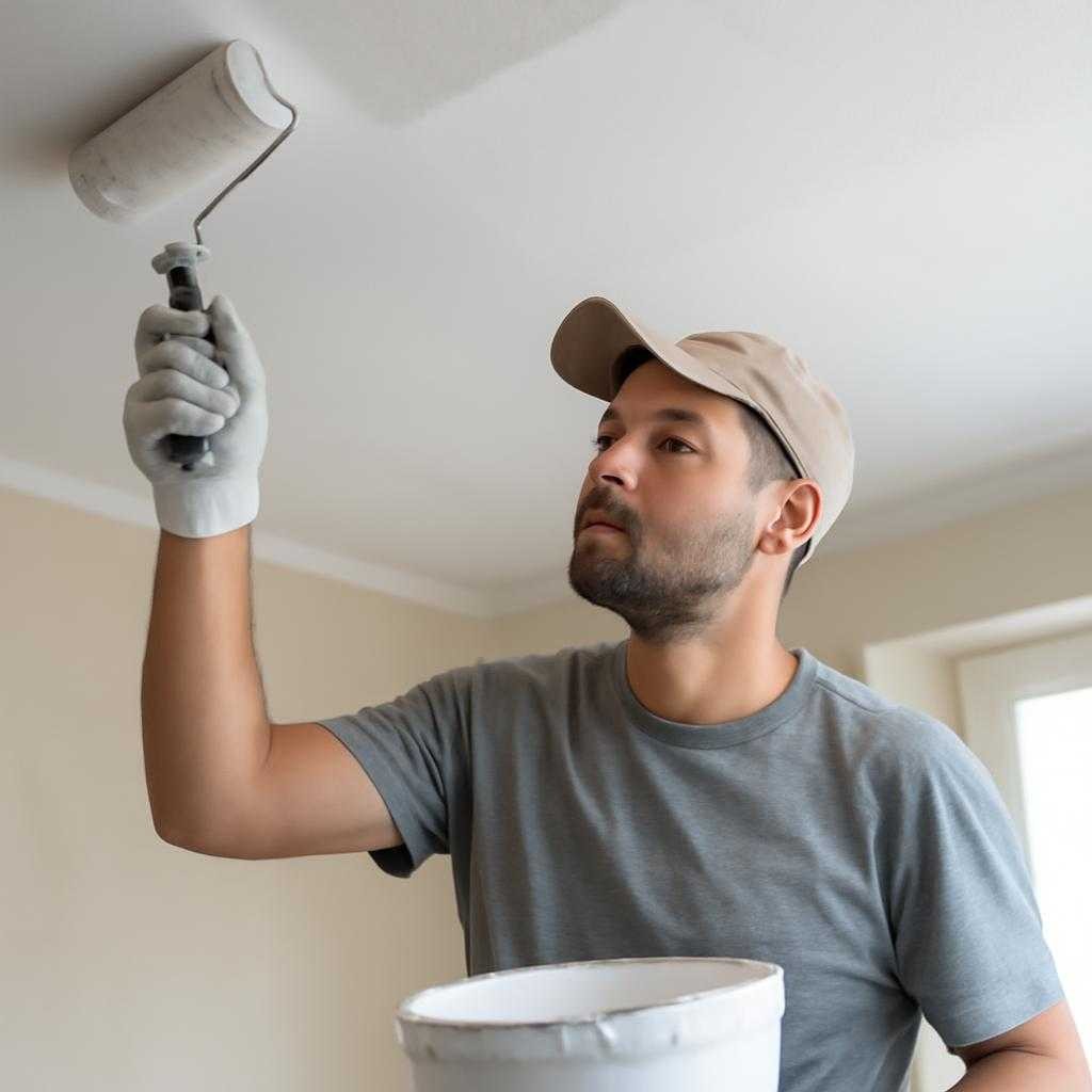 побелка потолка