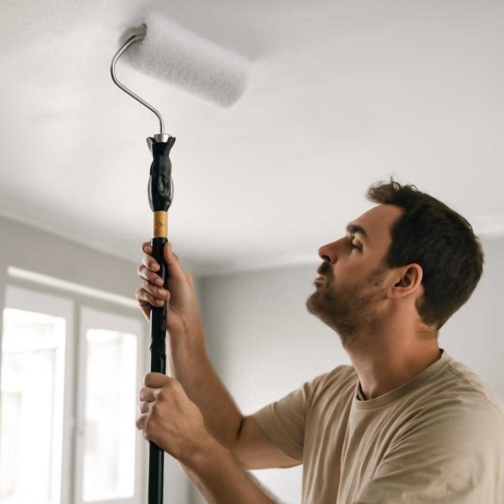 покраска потолка