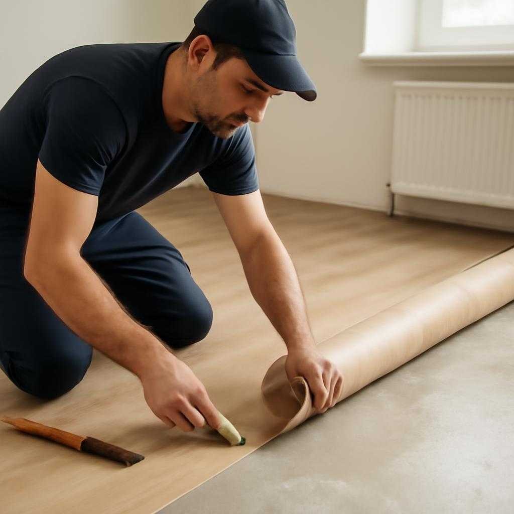 укладка линолеума