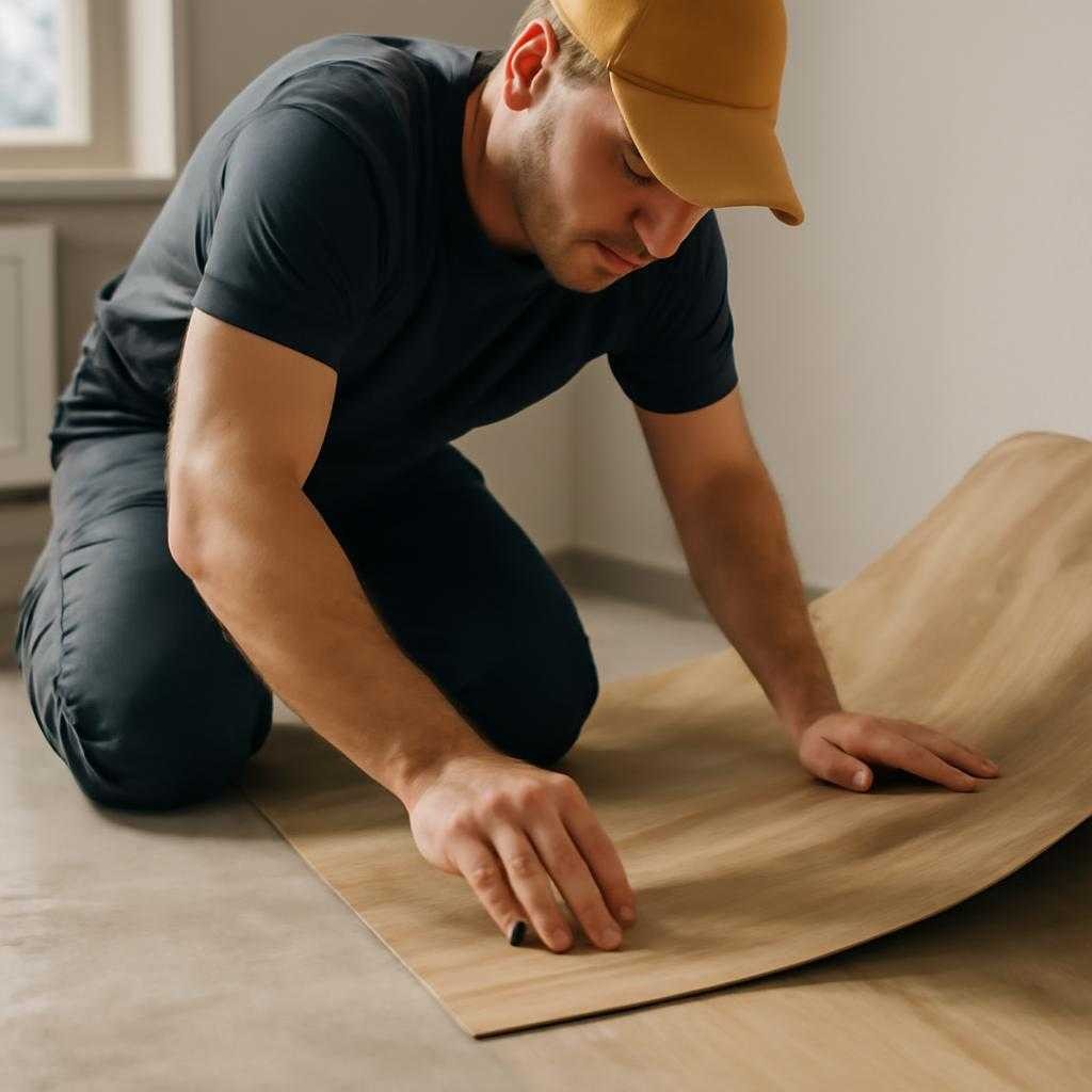 укладка линолеума