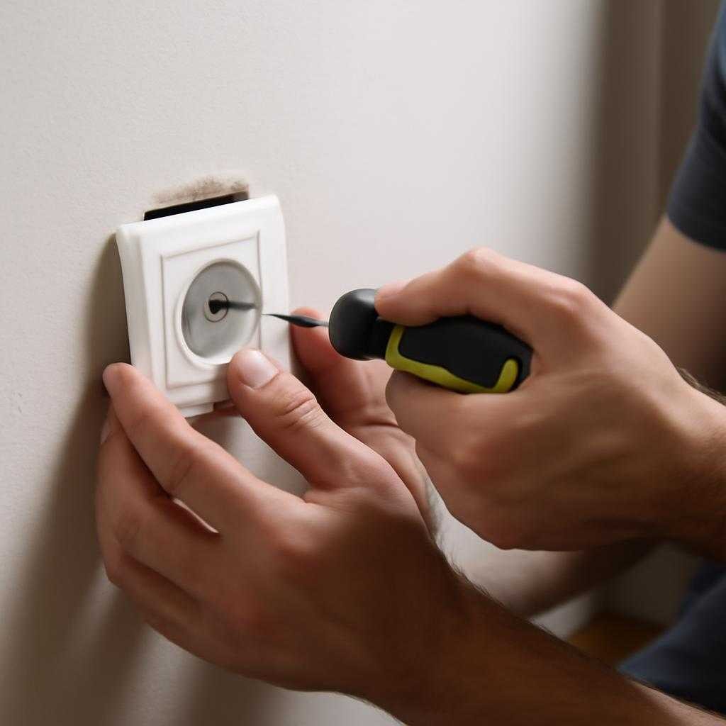 установка розетки