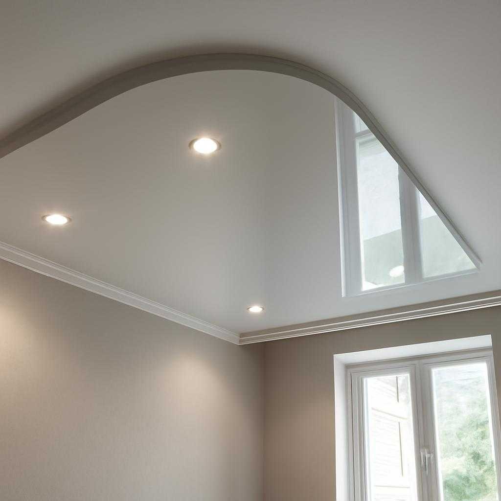 комбинированные натяжные потолки