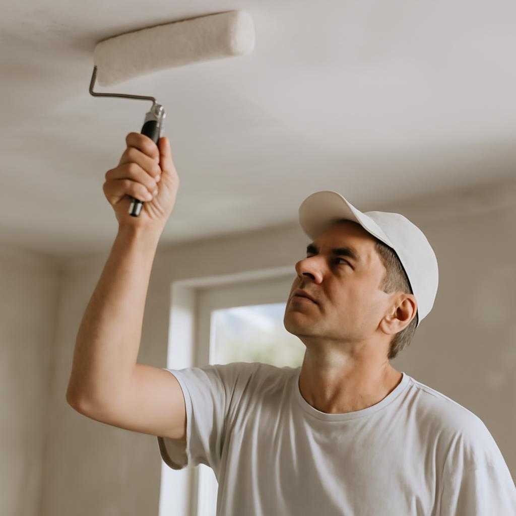 побелка потолка