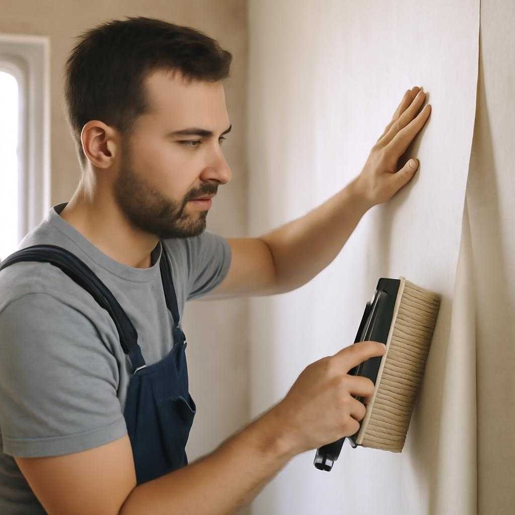 поклейка обоев