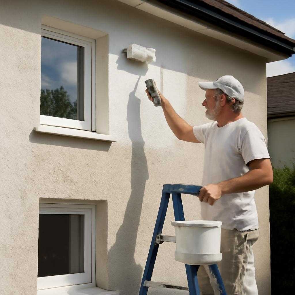 покраска оштукатуренного дома