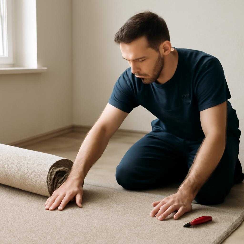 укладка ковролина