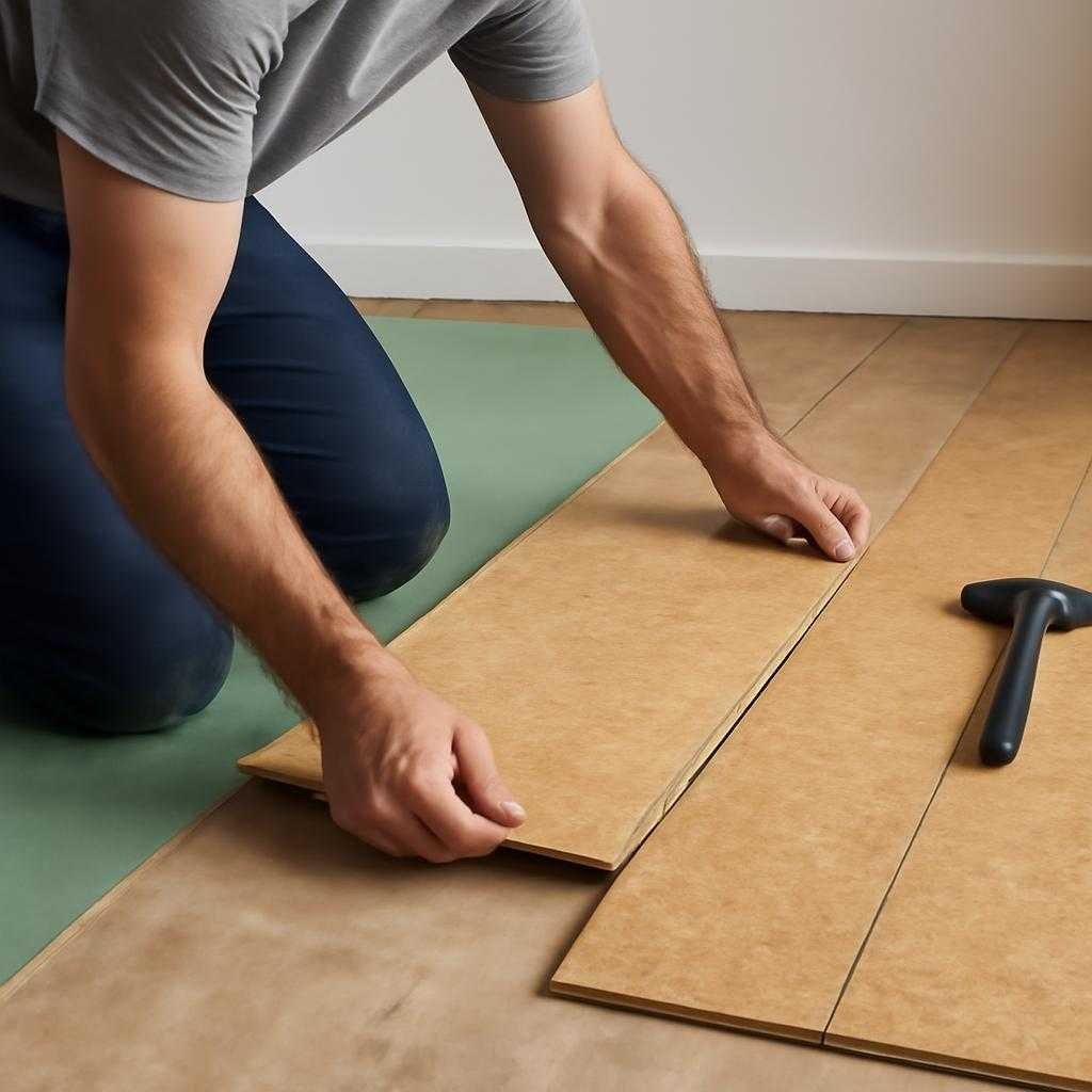 укладка пробкового пола