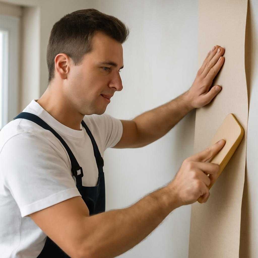 поклейка обоев