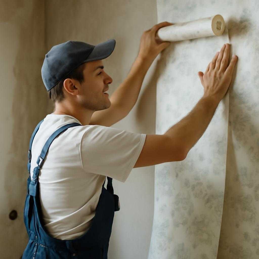 поклейка обоев