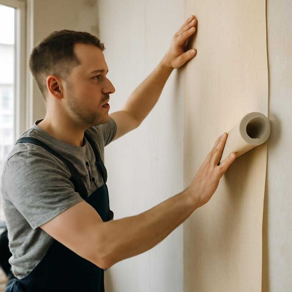 поклейка обоев