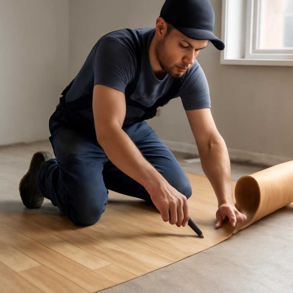 укладка линолеума