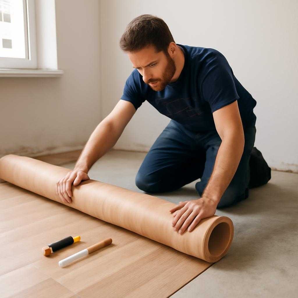 укладка линолеума