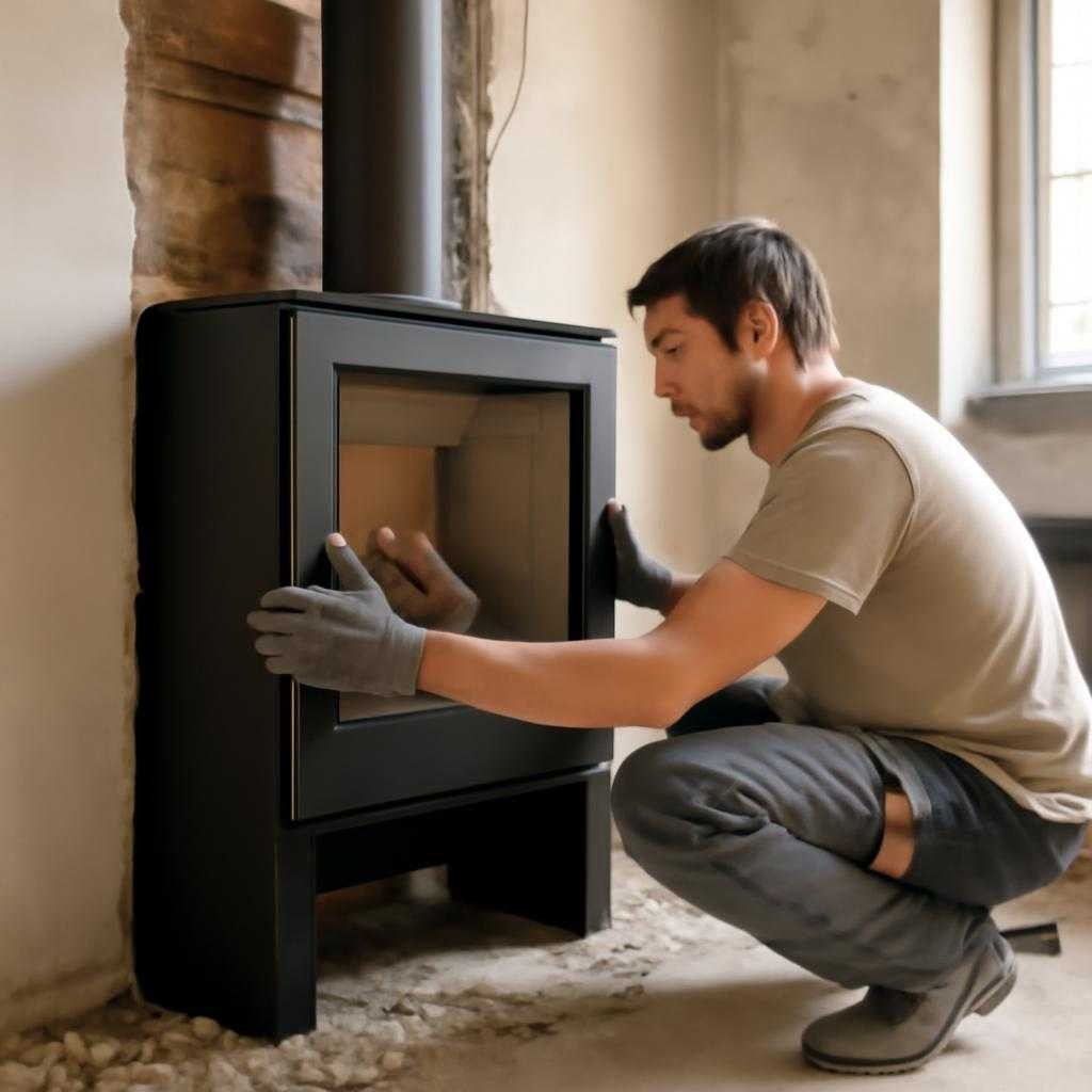 установка камина