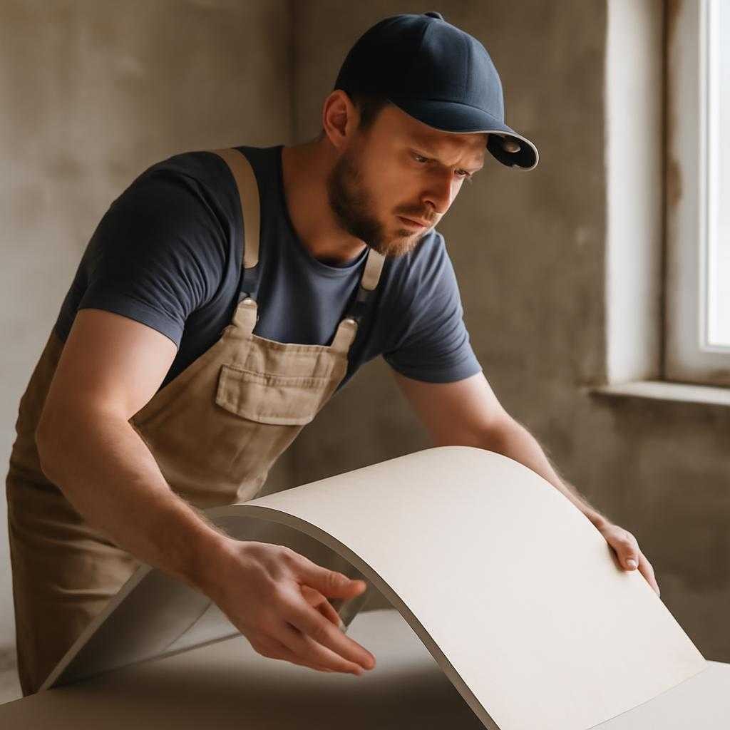 гибка гипсокартона