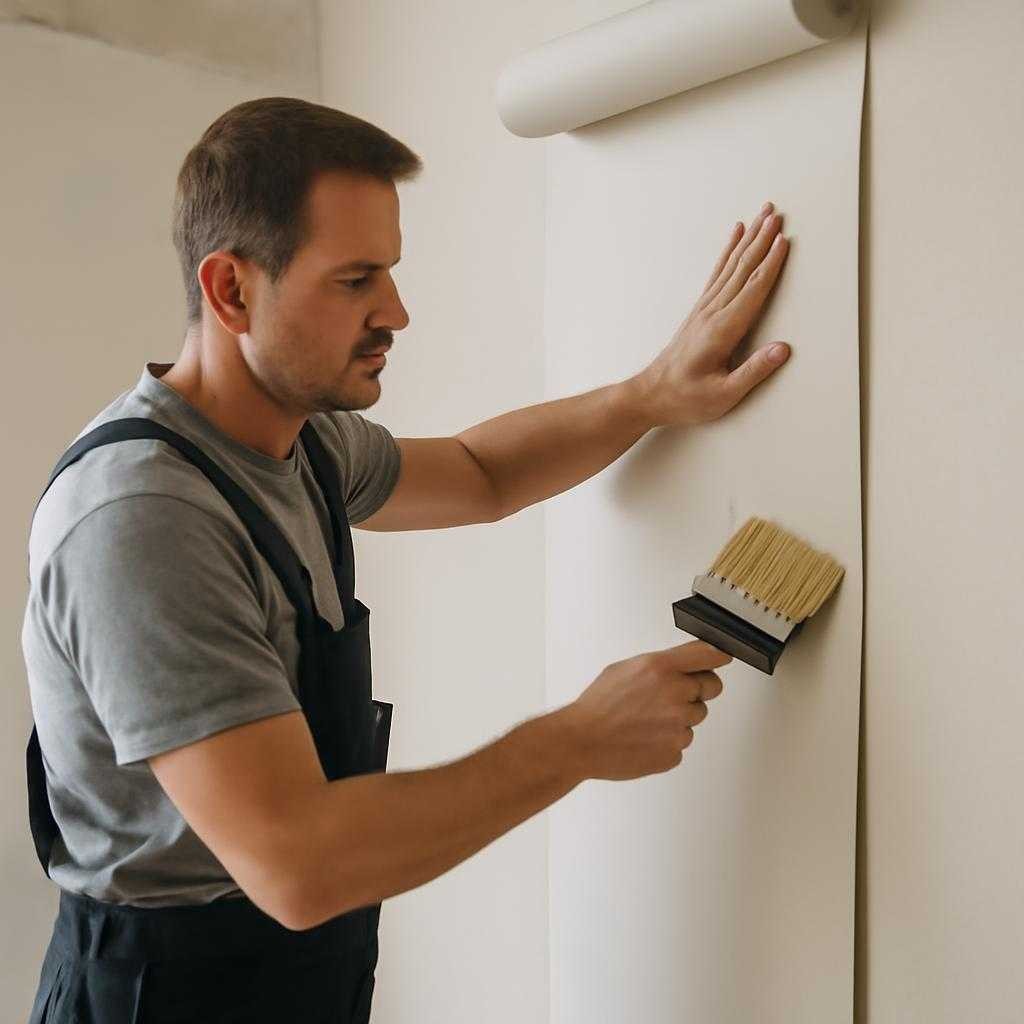 поклейка обоев