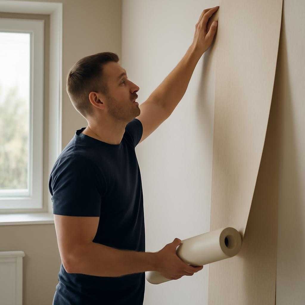 поклейка обоев