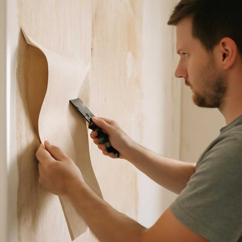 снятие обоев