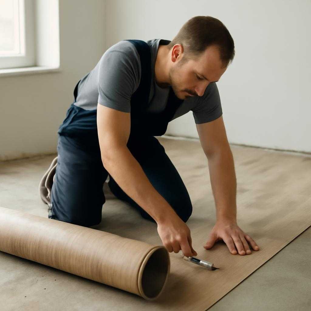 укладка линолеума