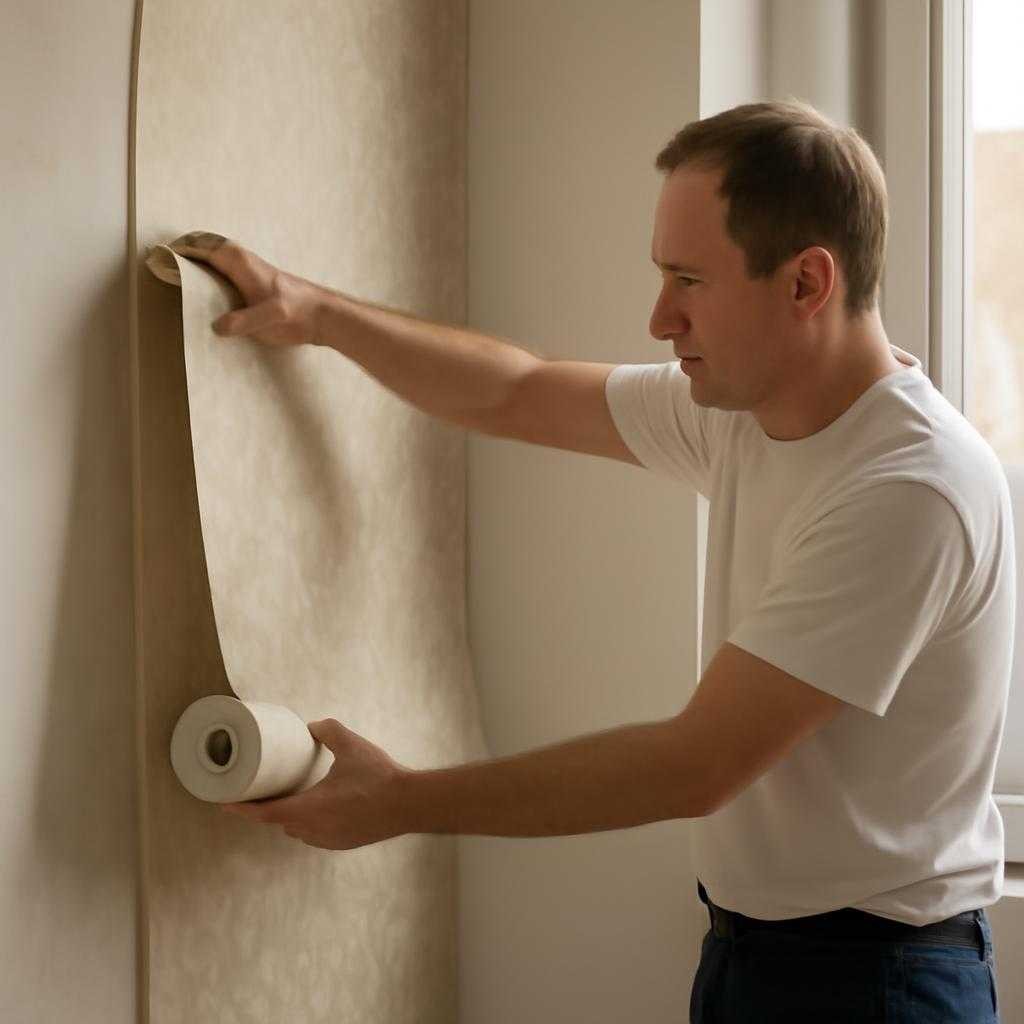 оклейка стен обоями